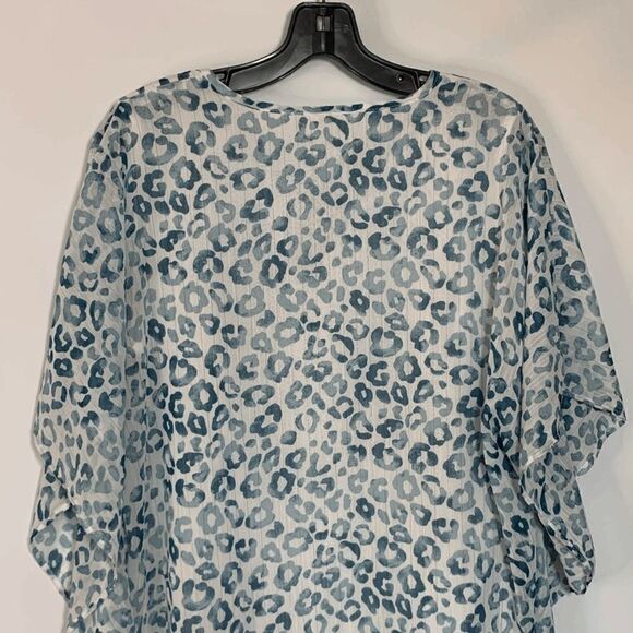 Cato Women's Abstract Print High Low Blue Mini Flowy Dress Size M - Picture 3 of 11